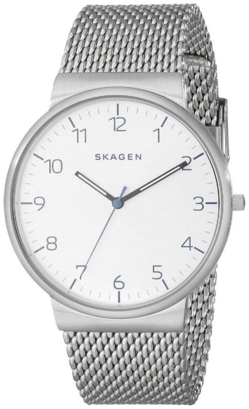 スカーゲンの支え水晶シルバー ダイヤル SKW6163 メンズ腕時計