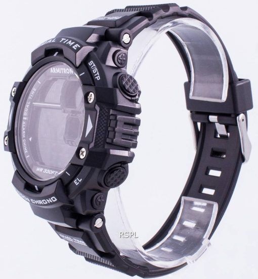 アーミトロンスポーツ408309BLKクォーツデュアルタイムメンズ腕時計