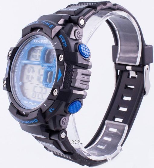アーミトロンスポーツ408309BLUクォーツデュアルタイムメンズ腕時計