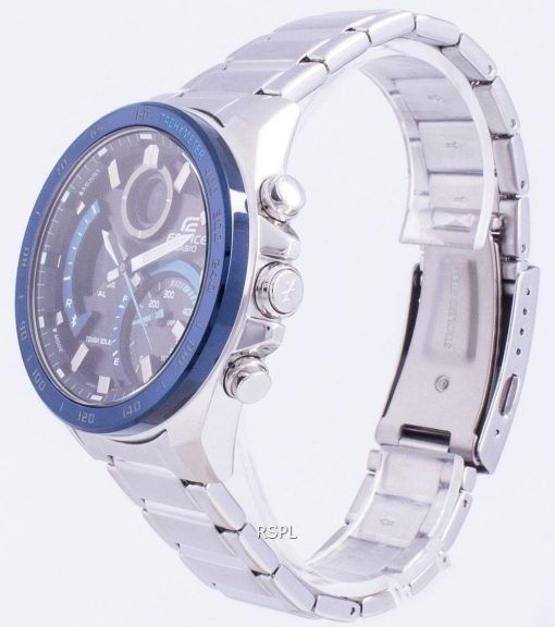 カシオエディフィスECB-900DB-1Bタキメータークォーツメンズ腕時計