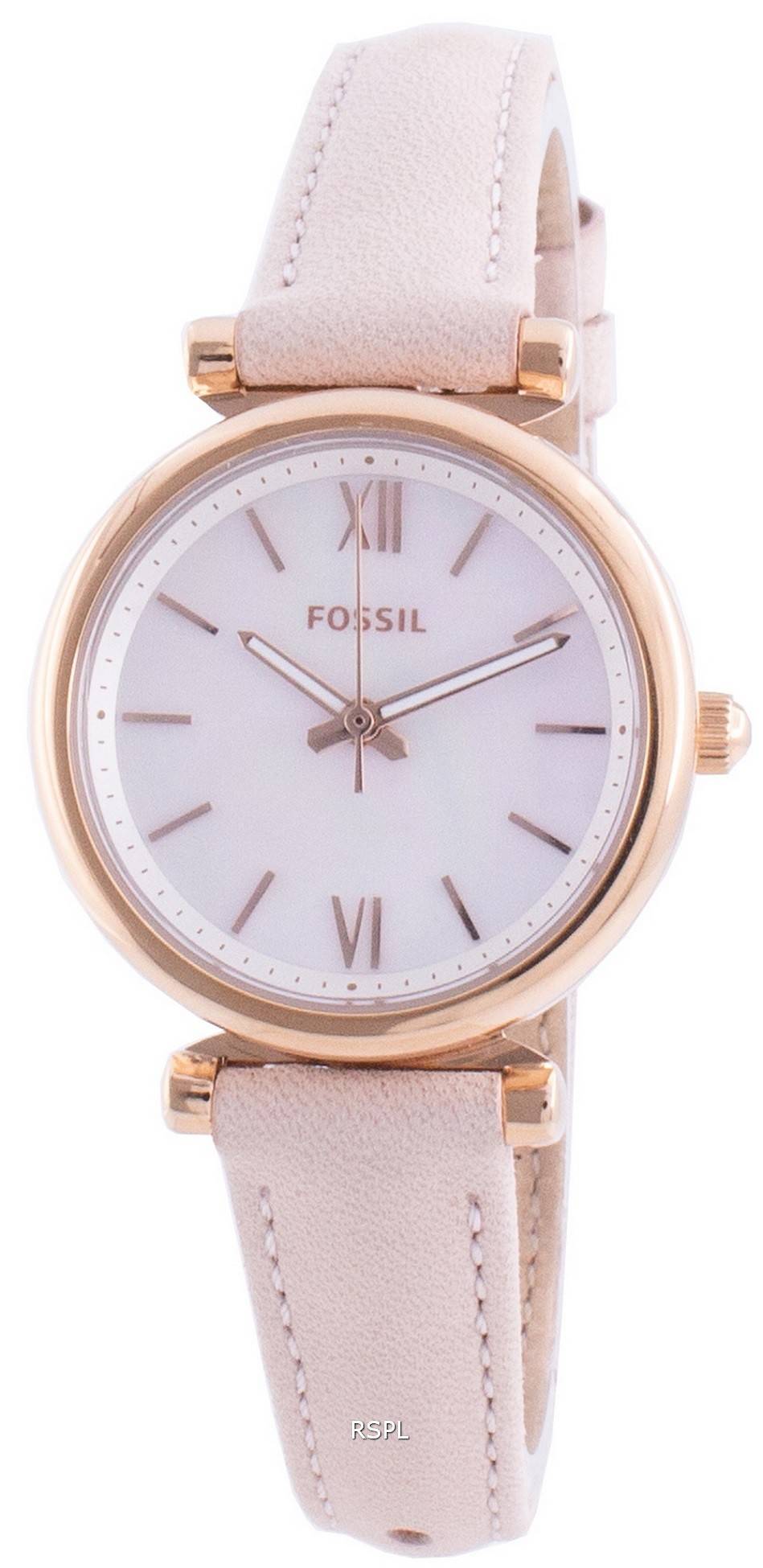 フォッシル 腕時計 CARLIE MINI ES4699 レディース 正規輸入品 ベージュ : Fossil Women\u0027s Carlie Mini ES4699 Pink Leather
