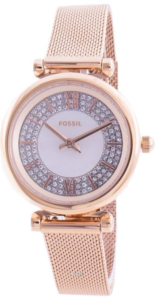 FossilカーリーミニES4836クォーツダイヤモンドアクセントレディース腕時計