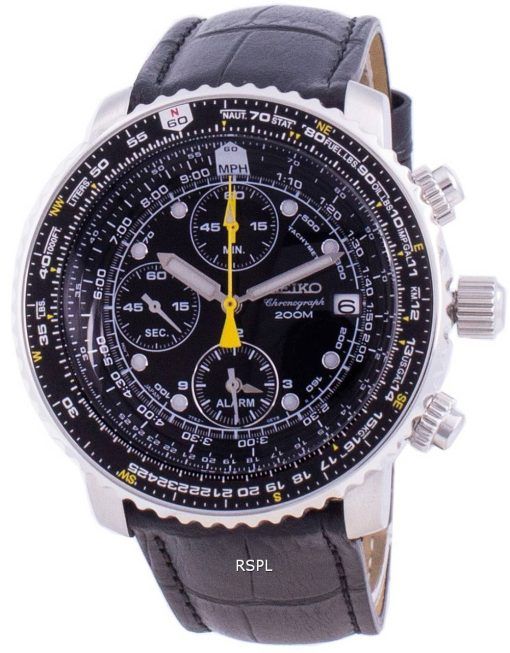 セイコーパイロットフライトSNA411P1-VAR-LS6クォーツクロノグラフ200 Mメンズ腕時計