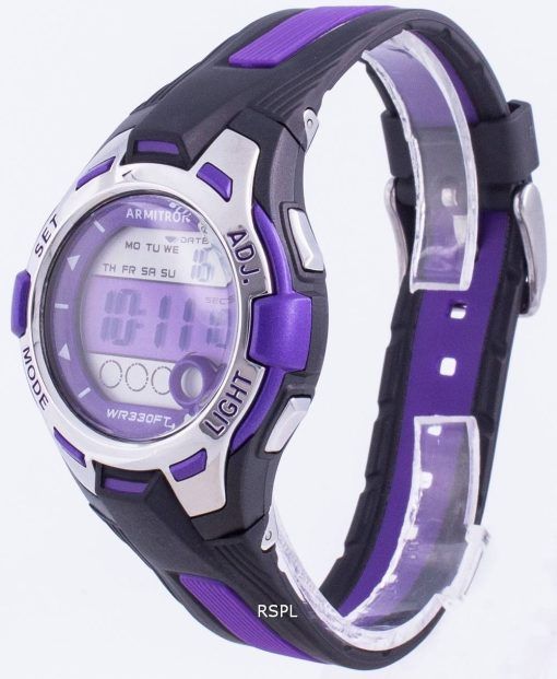 Armitronスポーツ457030PURクォーツデュアルタイムレディース腕時計