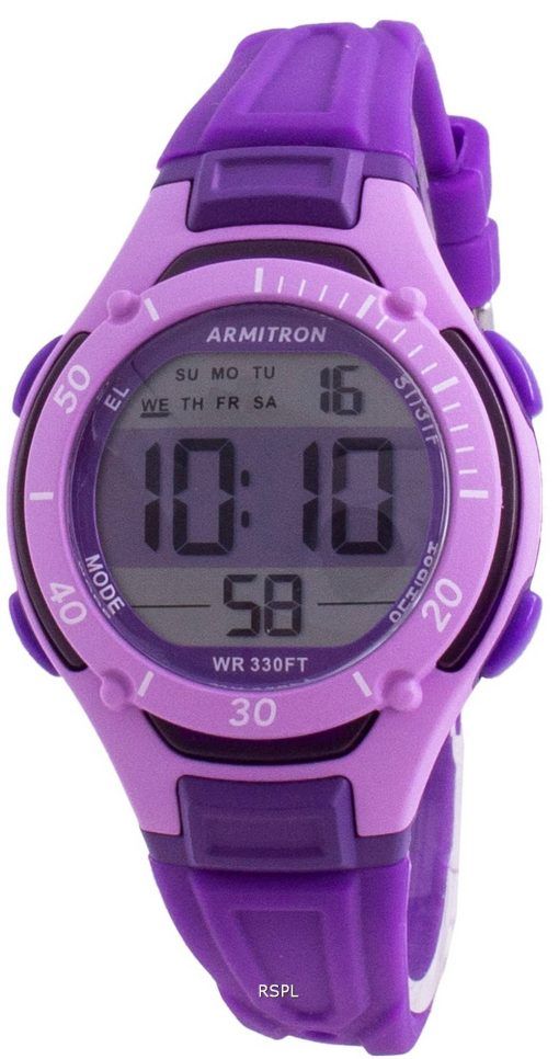 アーミトロンスポーツ457062PURクォーツデュアルタイムレディース腕時計