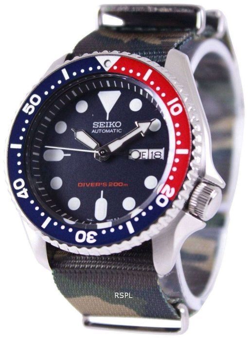 セイコー自動ダイバーズ 200 M 軍 NATO ストラップ SKX009K1 NATO5 メンズ腕時計