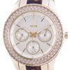 Fossil Stella Multifunction ES4756 Quartz Chronograph Diamond Accents Women's Watch