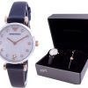 Emporio Armani Gianni T-Bar Diamond Accents Quartz AR80036 With Gift Set Womens Watch