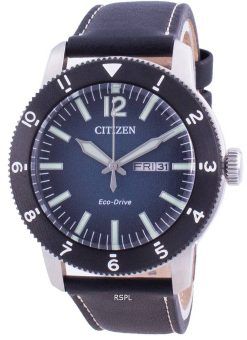 Citizen Blue Dial Calf Leather Eco-Drive AW0077-19L 100M Men's Watch