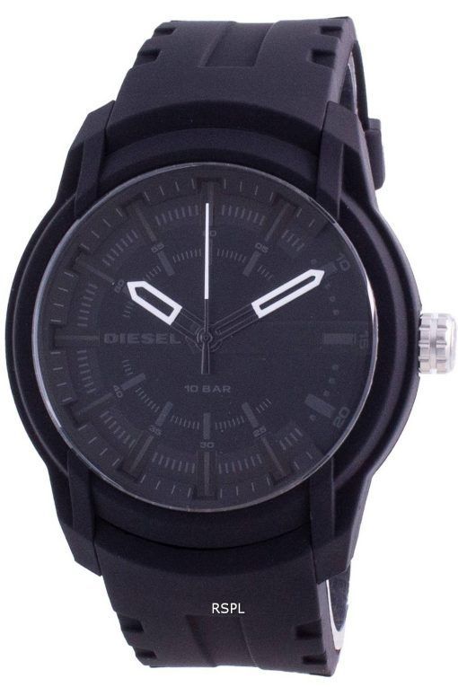 Diesel Armbar Black Dial Silicone Strap Quartz DZ1830 100M Men's Watch