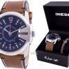 Diesel Master Chief Blue Dial Quartz DZ1925 With Gift Set 100M Mens Watch
