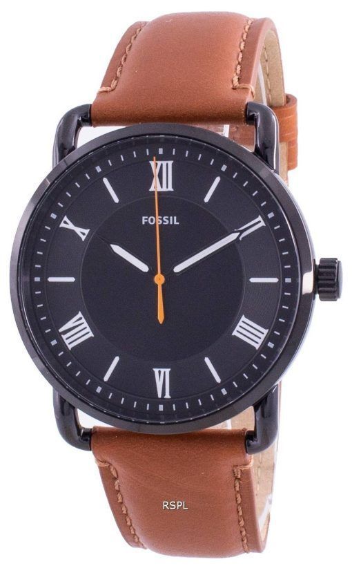 Fossil Copeland Black Dial Leather Strap Quartz FS5667 Men's Watch