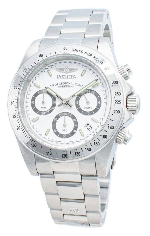 インビクタ スピードウェイ 200 M クロノグラフ ホワイト ダイヤル INV9211/9211 メンズ腕時計