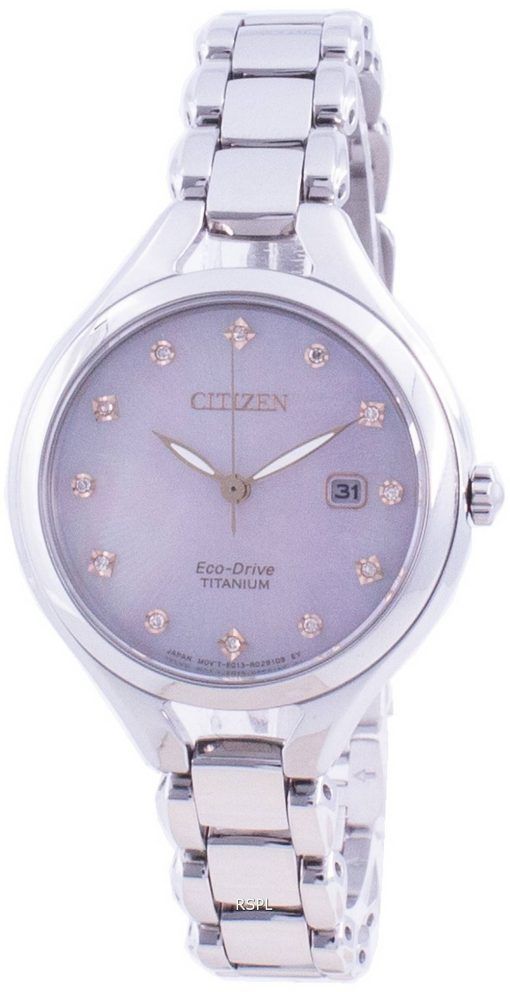 Citizen Super Titanium Diamond Accents Eco-Drive EW2560-86Y Women's Watch