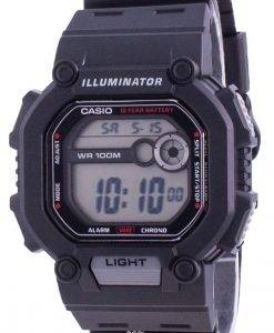 Casio Youth Dual Time Illuminator W-737H-1A W737H-1 100M Herreur