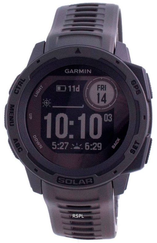 Garmin Instinct Solar Graphit Outdoor Fitness GPS Schwarzes Band 010-02293-00 Multisport Uhr