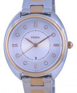 FossilGabbyホワイトダイヤルツートンステンレススチールクォーツES5072レディースウォッチ