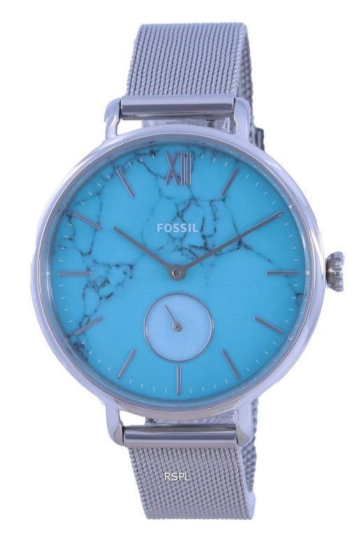 FossilKalyaブルーダイヤルステンレススチールクォーツES5075レディースウォッチ