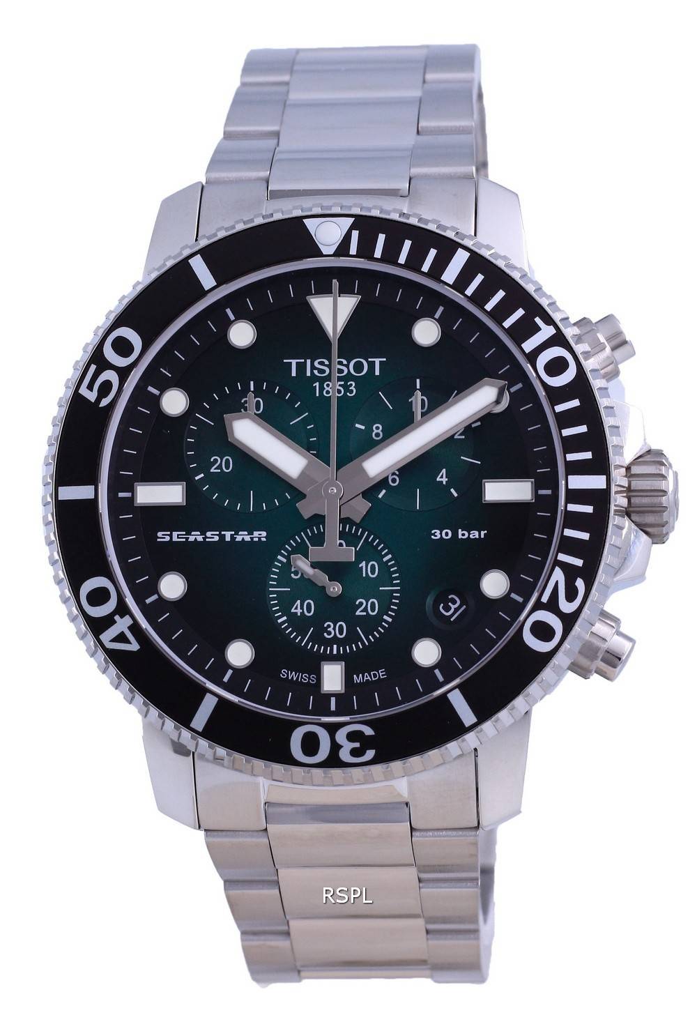 Tissot T-Sport Seaster1000クロノグラフダイバーズクォーツT120.417.11.091.01T1204171109101300Mメンズウォッチ