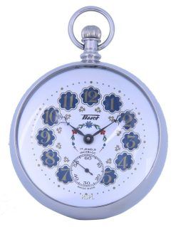 TissotTポケットホワイトダイヤルメカニカルT82.6.611.42T82661142懐中時計