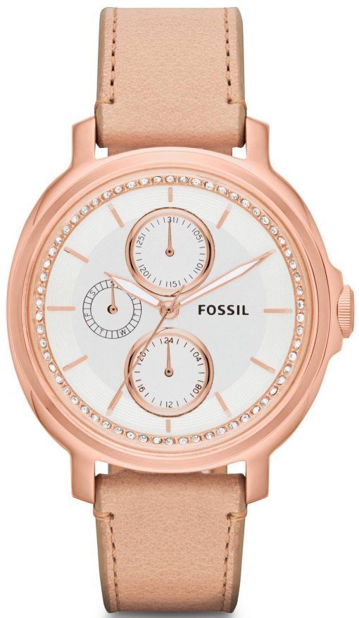 化石チェルシー多機能砂革ストラップ ES3358 レディース腕時計