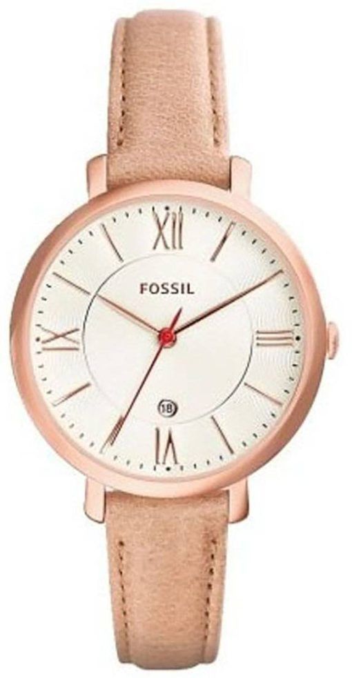 化石ジャクリーン革ストラップ ES3870SET レディース腕時計