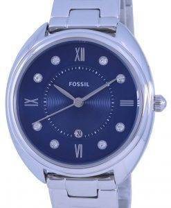 FossilGabbyブルーダイヤルステンレススチールクォーツES5087レディースウォッチ