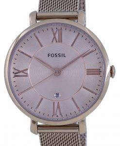 FossilJacquelineローズゴールドトーンステンレススチールクォーツES5120レディースウォッチ