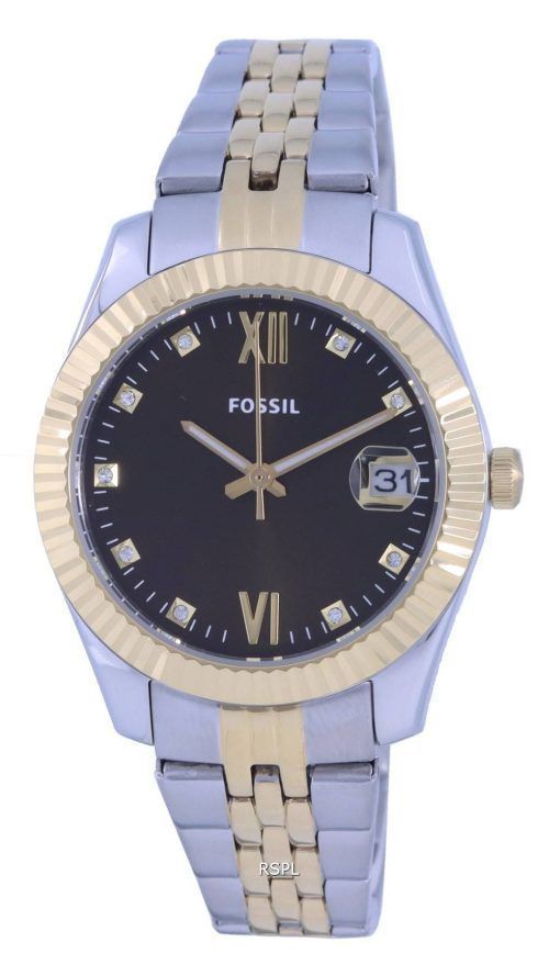 Fossil Scarlette Mini TwoToneステンレススチールクォーツES5123レディースウォッチ