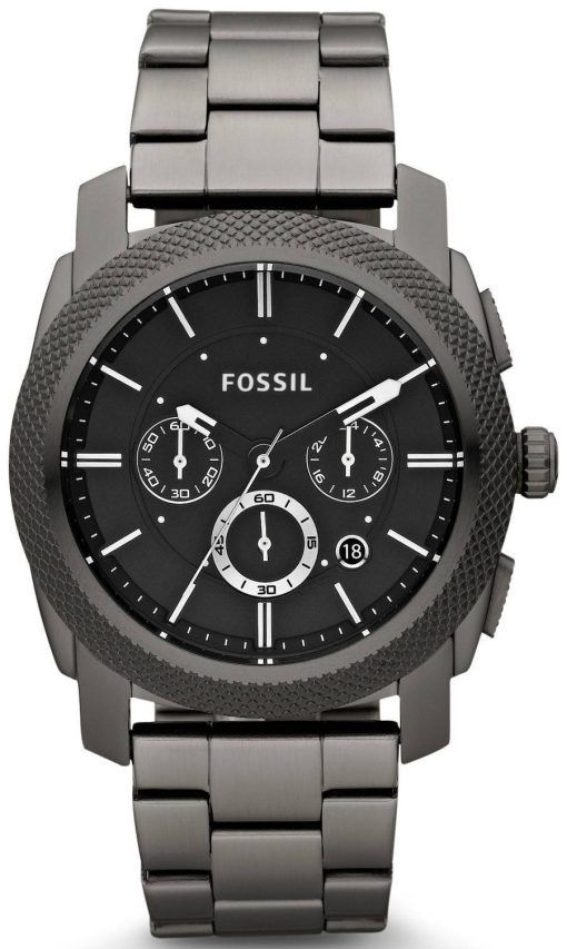 化石マシン クロノグラフ スモーキー IP ステンレス鋼 FS4662 メンズ腕時計