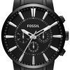 化石町民クロノグラフ ブラック IP ステンレス鋼 FS4778 メンズ腕時計