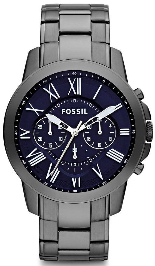 化石を与えるクロノグラフ ブラック IP ステンレス鋼 FS4831 メンズ腕時計