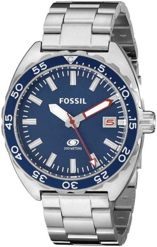 化石ブレーカー クオーツ ブルー ダイヤル ステンレス鋼 FS5048 メンズ腕時計