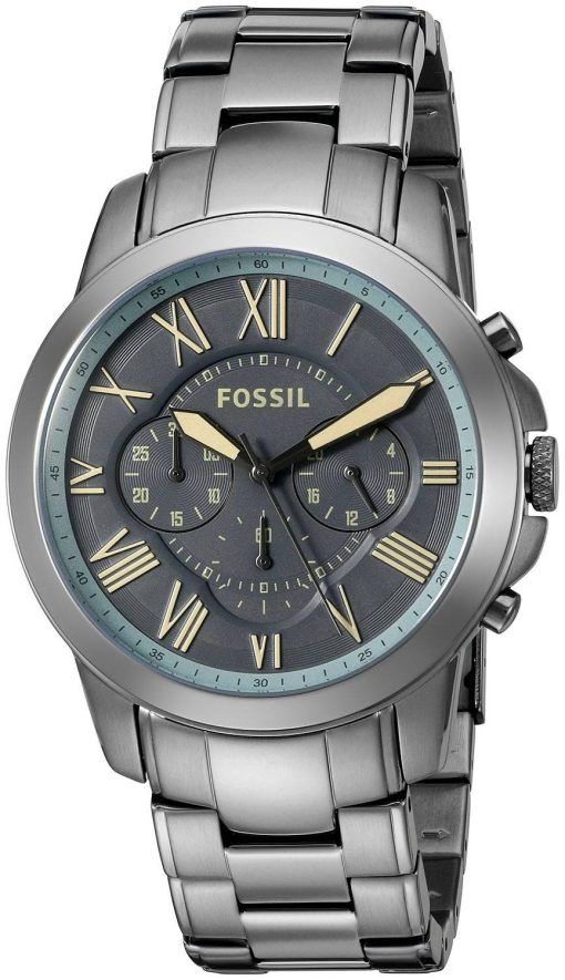 化石を与えるクロノグラフ クォーツ砲金ダイヤル FS5185 メンズ腕時計