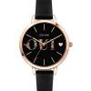 Oui＆MeフルーレットブラックダイヤルレザーストラップクォーツME010079レディースウォッチ