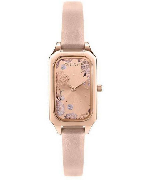 Oui＆MeフィネットローズゴールドサンレイダイヤルレザーストラップクォーツME010120レディースウォッチ