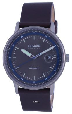スカゲンヘンリクセングレーダイヤルチタンクォーツSKW6753メンズウォッチ