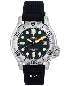 レシオ フリーダイバー プロフェッショナル サファイア ブラック ダイヤル 自動巻き RTF009 500M メンズ腕時計 j