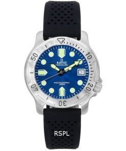 レシオ フリーダイバー プロフェッショナル サファイア ブルー サンレイ ダイヤル クォーツ RTF023 200 M メンズ腕時計 ja