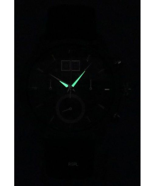ブローバ サットン クラシック クロノグラフ レザーストラップ グリーン ダイヤル クォーツ 96B310 メンズ腕時計