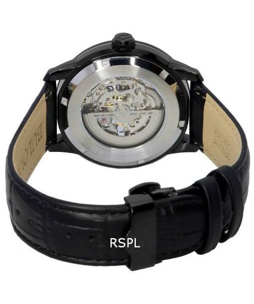 ブローバ クラシック サットン ブラック スケルトン ダイヤル自動 98A283 メンズ腕時計 ja