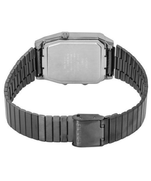 カシオ ヴィンテージ アナログ デジタル ステンレススチール サーモン ダイヤル クォーツ AQ-800ECGG-4A ユニセックス腕時計