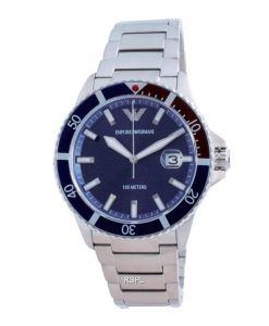 エンポリオ アルマーニ ブルー ダイヤル ステンレス スチール クォーツ AR11339 100M メンズ 腕時計