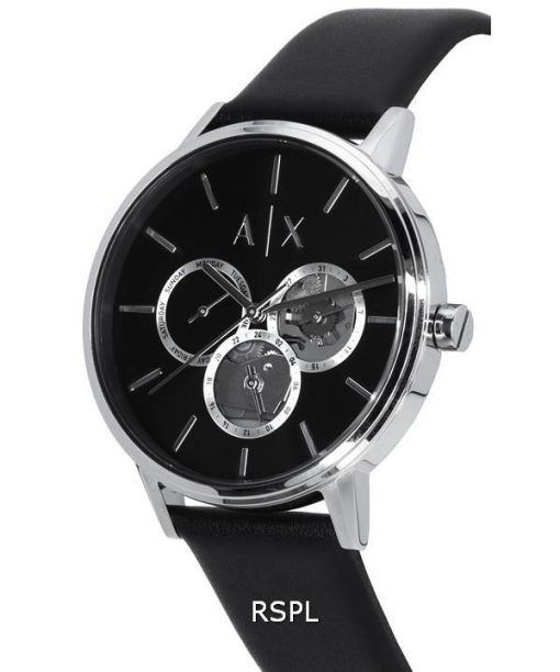 アルマーニ エクスチェンジ多機能ブラック オープン ハート ダイヤル クォーツ AX2745 メンズ腕時計 ja