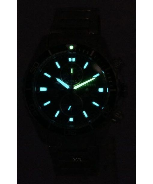 シチズン プロマスター クロノグラフ グリーン ダイヤル エコドライブ ダイバーズ CA0820-50X 200M メンズ腕時計