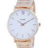 Cluse Minuit3リンクホワイトダイヤルローズゴールドトーンステンレススチールクォーツCW0101203027レディースウォッチ