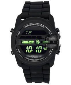 ディーゼル マスター チーフ デジタル シリコン ストラップ ブラック ダイヤル クォーツ DZ2158 メンズ腕時計