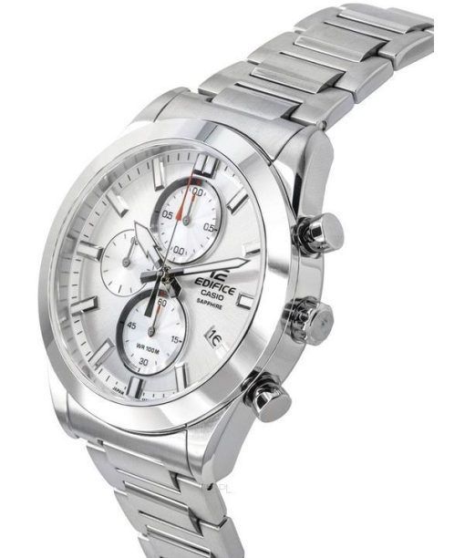 カシオ エディフィス クラシック スタンダード クロノグラフ アナログ シルバー ダイヤル クォーツ EFB-710D-7A 100M メンズ腕時計