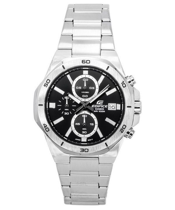 カシオ エディフィス クラシック スタンダード クロノグラフ アナログ ブラック ダイヤル クォーツ EFV-640D-1A 100M メンズ腕時計
