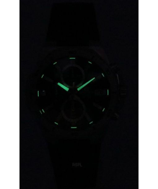 カシオ エディフィス スタンダード クロノグラフ レザーストラップ ブルーダイヤル クォーツ EFV-640L-2A 100M メンズ腕時計